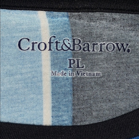 croft and barrow blue striped long sleeve shirt - Picture 2 of 2